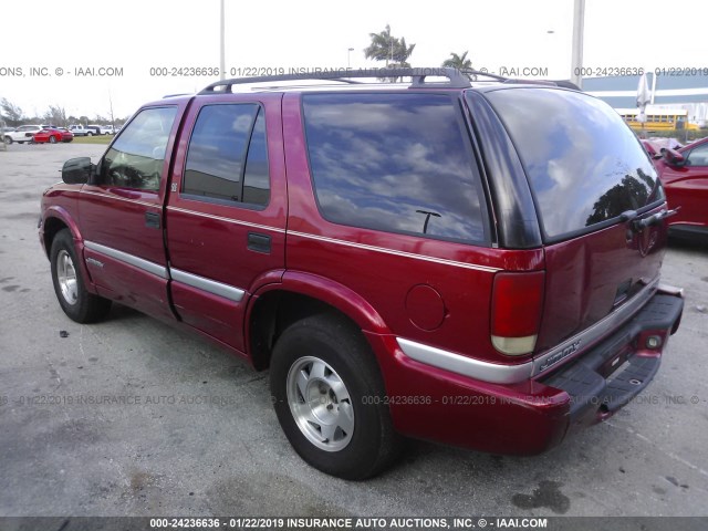 1GKCS13W3Y2202381 - 2000 GMC JIMMY RED photo 3