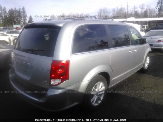 2C4RDGCG0JR215673 - 2018 DODGE GRAND CARAVAN SXT SILVER photo 4