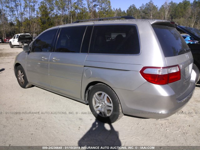 5FNRL38675B024281 - 2005 HONDA ODYSSEY EXL SILVER photo 3