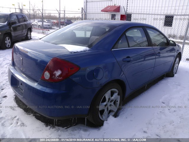 1G2ZG58B274126485 - 2007 PONTIAC G6 SE BLUE photo 4