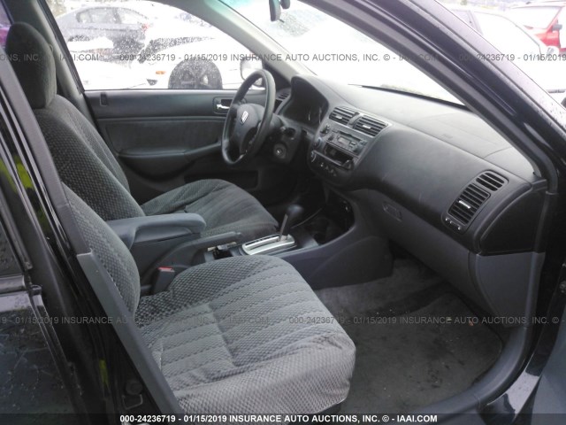 2HGES16533H532174 - 2003 HONDA CIVIC LX BLACK photo 5