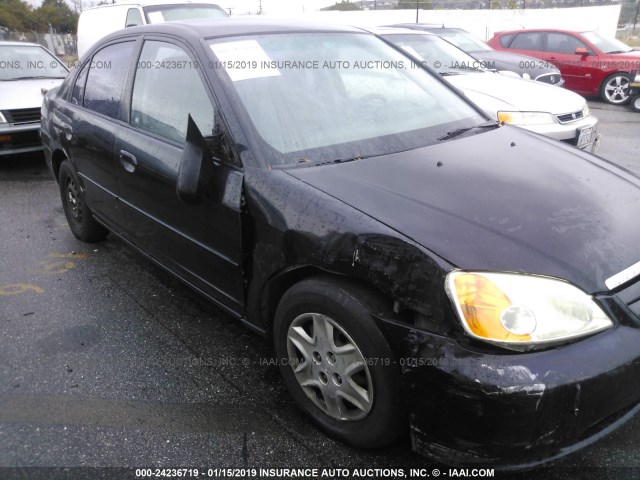 2HGES16533H532174 - 2003 HONDA CIVIC LX BLACK photo 6