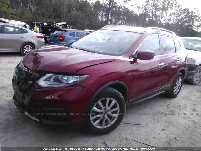 JN8AT2MV3HW267823 - 2017 NISSAN ROGUE S/SL/SV RED photo 2