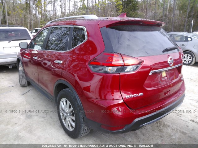 JN8AT2MV3HW267823 - 2017 NISSAN ROGUE S/SL/SV RED photo 3