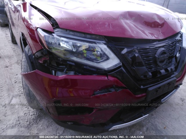 JN8AT2MV3HW267823 - 2017 NISSAN ROGUE S/SL/SV RED photo 6