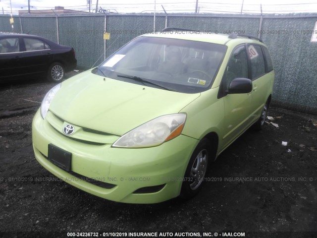 5TDKK4CCXAS298166 - 2010 TOYOTA SIENNA CE/LE GREEN photo 2