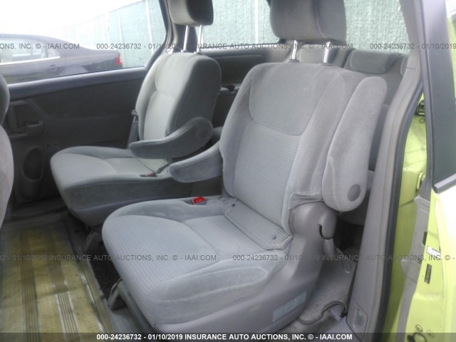 5TDKK4CCXAS298166 - 2010 TOYOTA SIENNA CE/LE GREEN photo 8