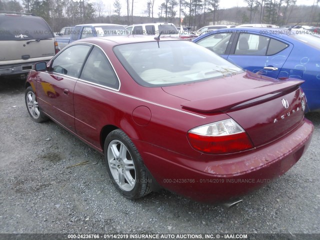 19UYA42743A006739 - 2003 ACURA 3.2CL TYPE-S RED photo 3