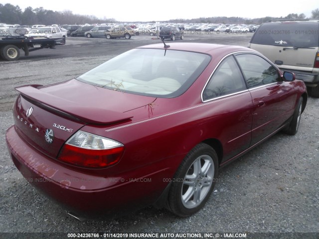 19UYA42743A006739 - 2003 ACURA 3.2CL TYPE-S RED photo 4
