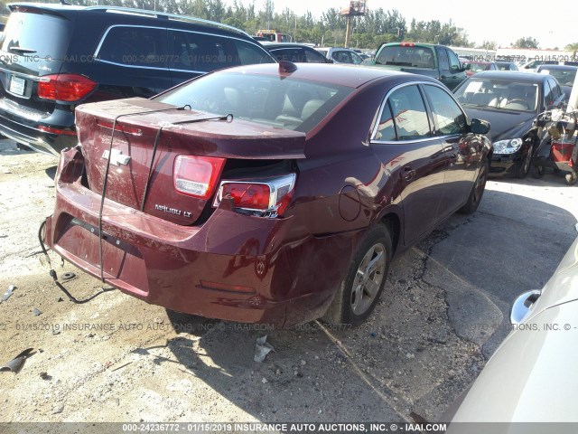 1G11C5SL8FF147925 - 2015 CHEVROLET MALIBU 1LT RED photo 4