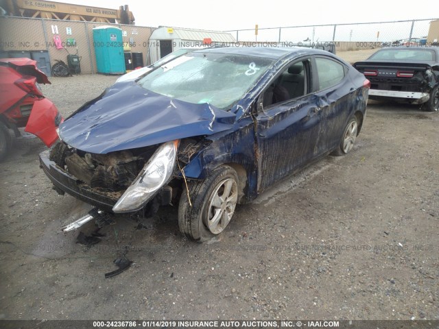 KMHDH4AE4DU797181 - 2013 HYUNDAI ELANTRA GLS/LIMITED BLUE photo 2