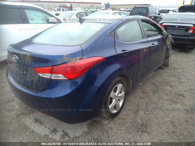 KMHDH4AE4DU797181 - 2013 HYUNDAI ELANTRA GLS/LIMITED BLUE photo 4