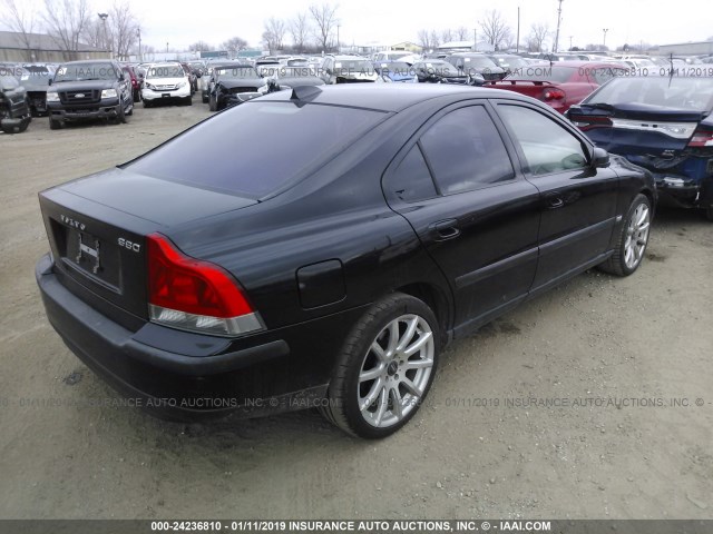 YV1RS61T842361428 - 2004 VOLVO S60 BLACK photo 4