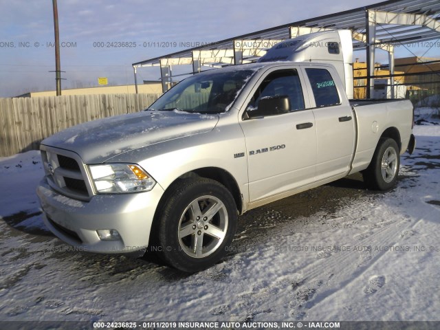 1C6RD7FT0CS326595 - 2012 DODGE RAM 1500 ST SILVER photo 2