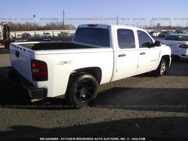 2GCFK135191128380 - 2009 CHEVROLET SILVERADO K1500 HYBRID WHITE photo 4