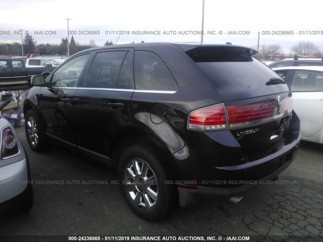 2LMDU88C27BJ28929 - 2007 LINCOLN MKX BLACK photo 3