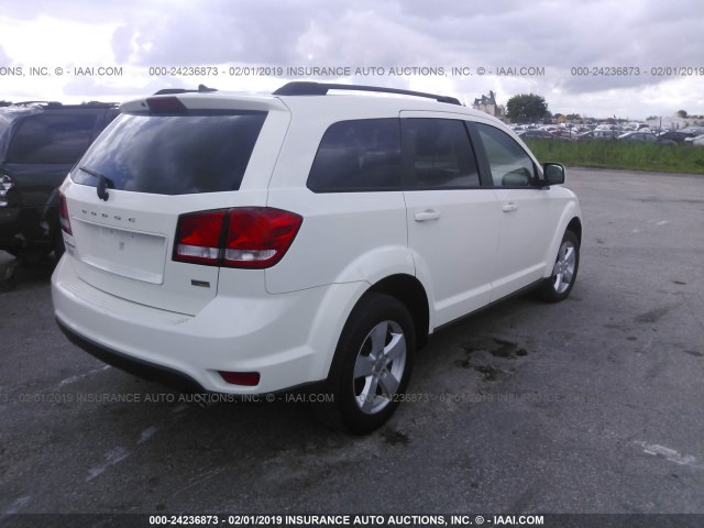 3C4PDCBG1CT144517 - 2012 DODGE JOURNEY WHITE photo 4