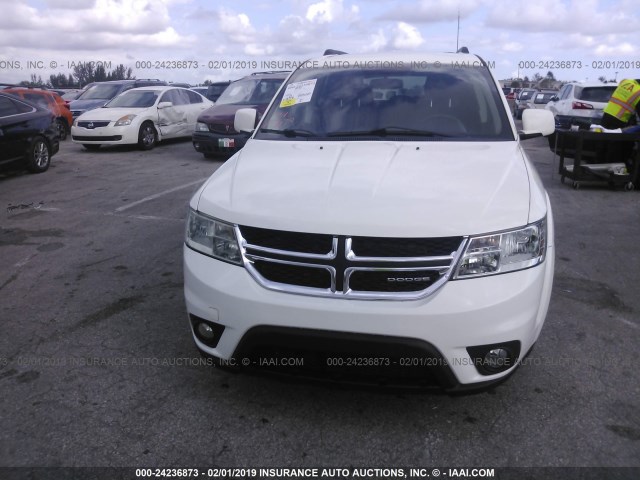 3C4PDCBG1CT144517 - 2012 DODGE JOURNEY WHITE photo 6