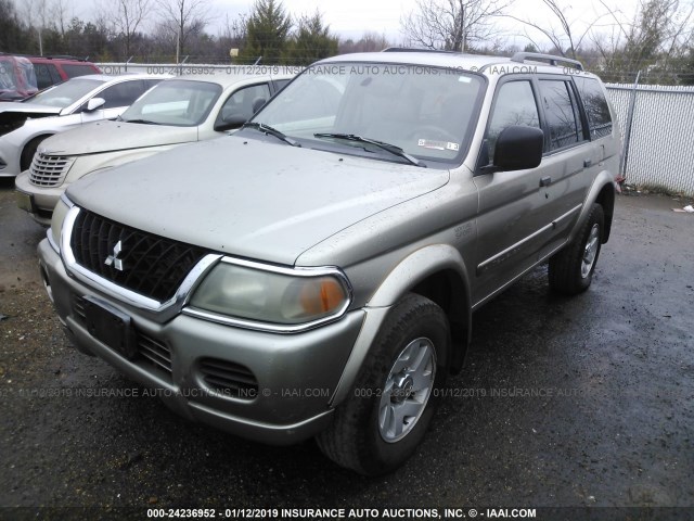 JA4MT31R62P005411 - 2002 MITSUBISHI MONTERO SPORT XLS Champagne photo 2