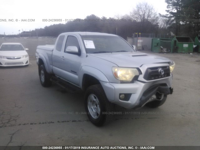 5TFTU4GN3CX016411 - 2012 TOYOTA TACOMA PRERUNNER ACCESS CAB SILVER photo 1