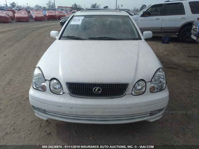 JT8BD68S0X0055918 - 1999 LEXUS GS 300 WHITE photo 6