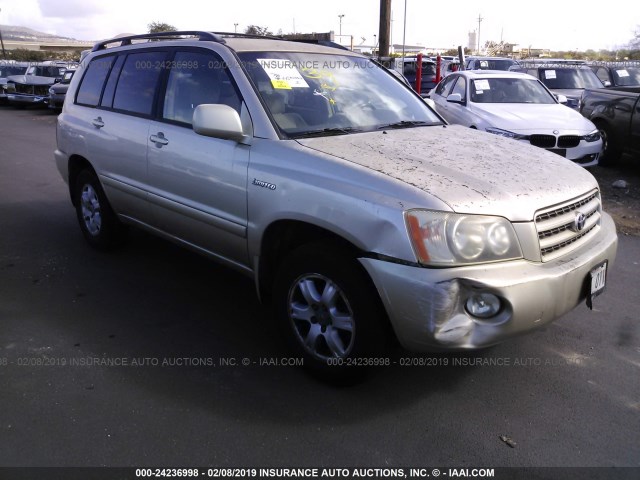 JTEGF21A310018814 - 2001 TOYOTA HIGHLANDER GOLD photo 1