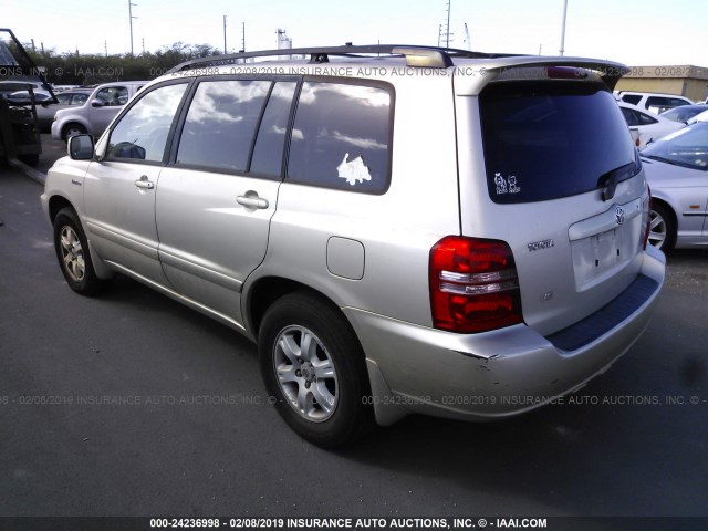 JTEGF21A310018814 - 2001 TOYOTA HIGHLANDER GOLD photo 3