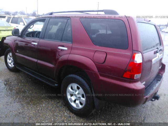 JTEZT14R478011071 - 2007 TOYOTA 4RUNNER SR5/SPORT MAROON photo 3