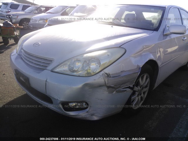 JTHBA30GX45027489 - 2004 LEXUS ES 330 Light Blue photo 6