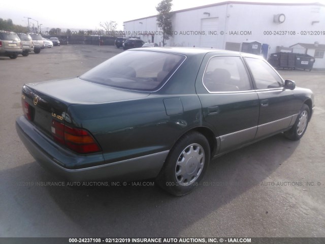 JT8BH28F1V0084566 - 1997 LEXUS LS 400 GREEN photo 4