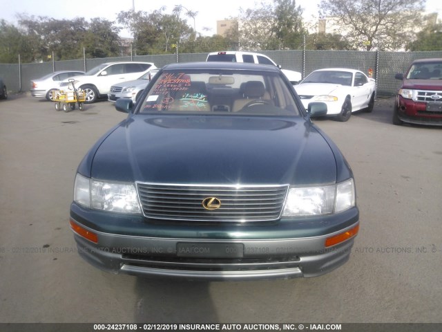 JT8BH28F1V0084566 - 1997 LEXUS LS 400 GREEN photo 6