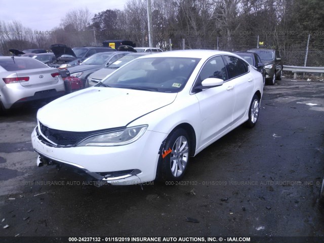 1C3CCCAB9GN152527 - 2016 CHRYSLER 200 LIMITED WHITE photo 2