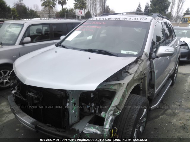 2HNYD2H71BH547372 - 2011 ACURA MDX ADVANCE SILVER photo 2