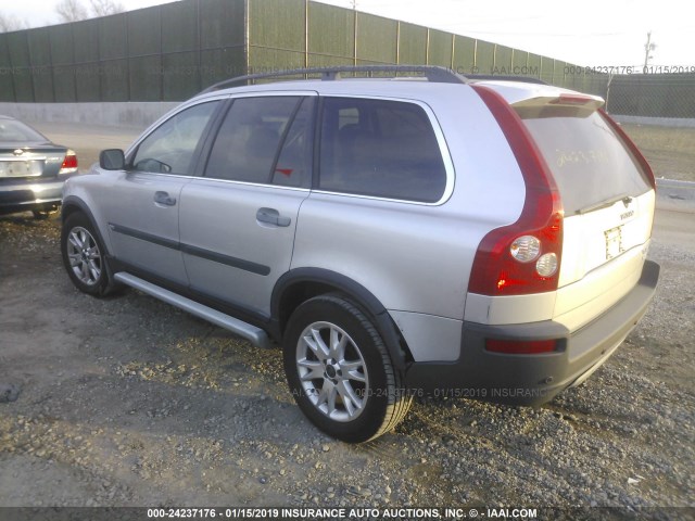 YV1CZ91H941054175 - 2004 VOLVO XC90 T6 SILVER photo 3