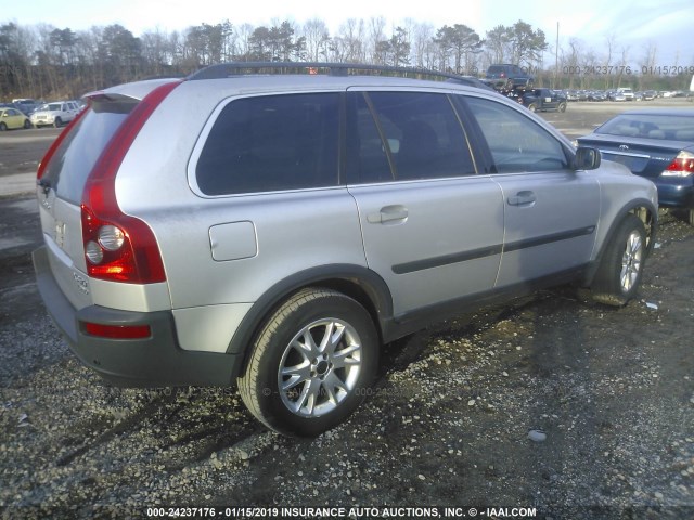 YV1CZ91H941054175 - 2004 VOLVO XC90 T6 SILVER photo 4