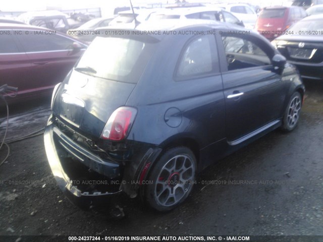 3C3CFFHH1FT638959 - 2015 FIAT 500 SPORT Dark Blue photo 4