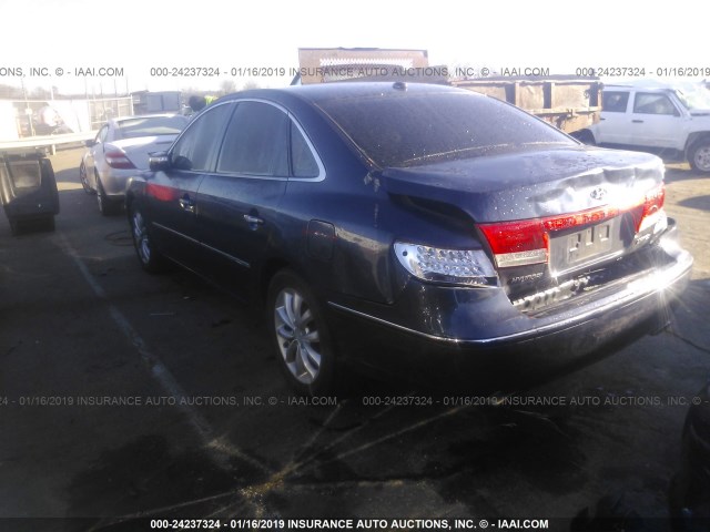 KMHFC46F27A210913 - 2007 HYUNDAI AZERA SE/LIMITED BLUE photo 3