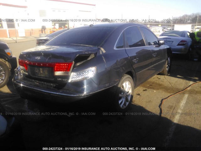 KMHFC46F27A210913 - 2007 HYUNDAI AZERA SE/LIMITED BLUE photo 4