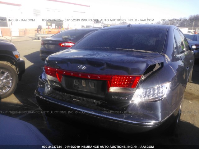 KMHFC46F27A210913 - 2007 HYUNDAI AZERA SE/LIMITED BLUE photo 6