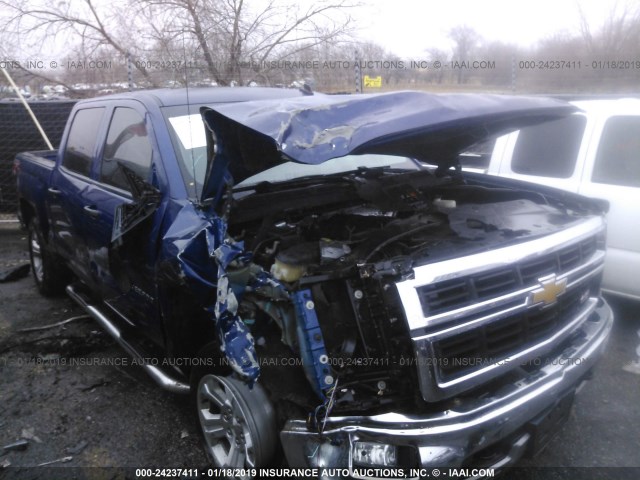 3GCUKREC6EG316749 - 2014 CHEVROLET SILVERADO K1500 LT BLUE photo 1