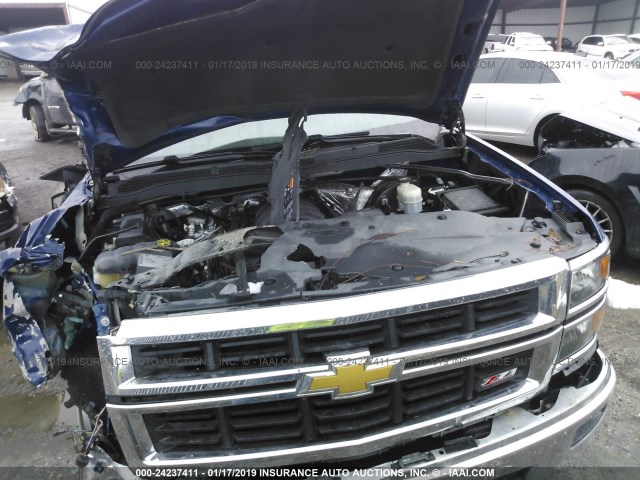 3GCUKREC6EG316749 - 2014 CHEVROLET SILVERADO K1500 LT BLUE photo 10