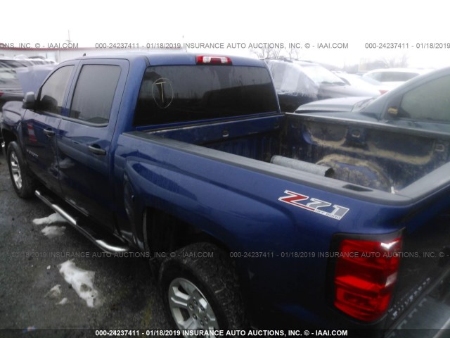 3GCUKREC6EG316749 - 2014 CHEVROLET SILVERADO K1500 LT BLUE photo 3