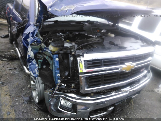 3GCUKREC6EG316749 - 2014 CHEVROLET SILVERADO K1500 LT BLUE photo 6