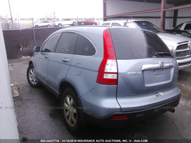 JHLRE48748C031217 - 2008 HONDA CR-V EXL BLUE photo 3