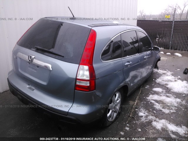 JHLRE48748C031217 - 2008 HONDA CR-V EXL BLUE photo 4