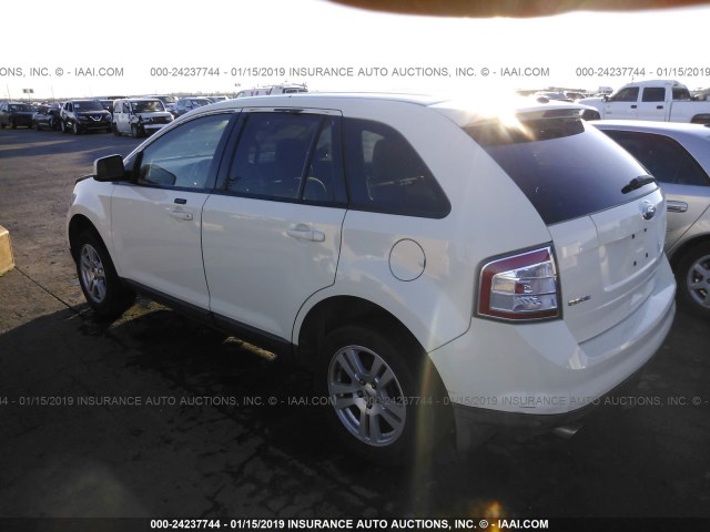 2FMDK38C08BA49345 - 2008 FORD EDGE SEL WHITE photo 3