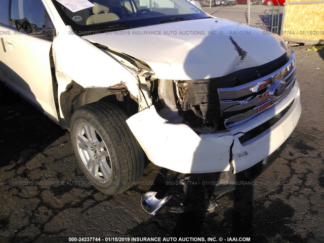 2FMDK38C08BA49345 - 2008 FORD EDGE SEL WHITE photo 6