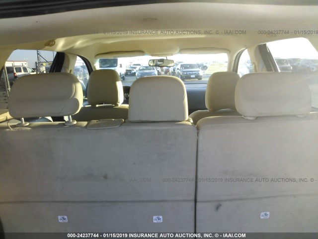 2FMDK38C08BA49345 - 2008 FORD EDGE SEL WHITE photo 8