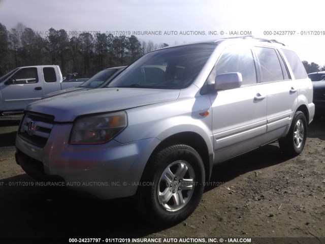 5FNYF28208B014044 - 2008 HONDA PILOT VP SILVER photo 2