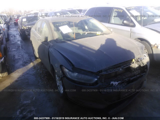 3FA6P0G74FR213945 - 2015 FORD FUSION S GRAY photo 1